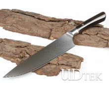 High-quality ebony chef's knife (Damascus) UD2105466